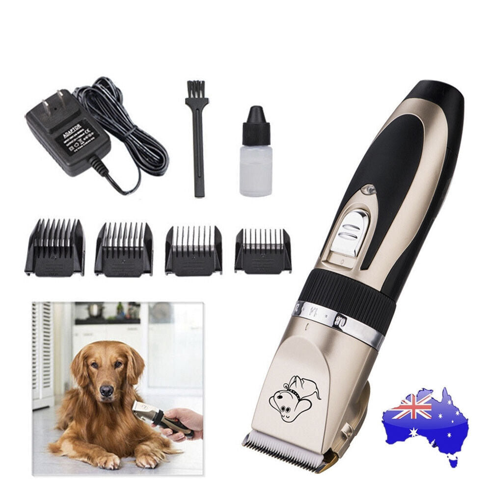 Cordless Electric Rechargeable Dog Clipper Grooming Comb Set Pet Hair Wireless