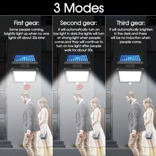 160 Led Solar Sensor Lights Light Motion Detection Security Garden Flood Lamp