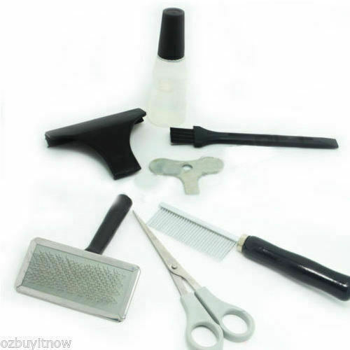 Cat Animal Hair Grooming Trimmer Electric Dog Pet Clipper Kit Blade Comb Set