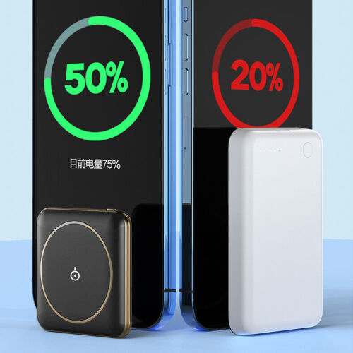Slim Portable Mini Qi Charger Magnetic Wireless Power Bank 10000mAh NEW