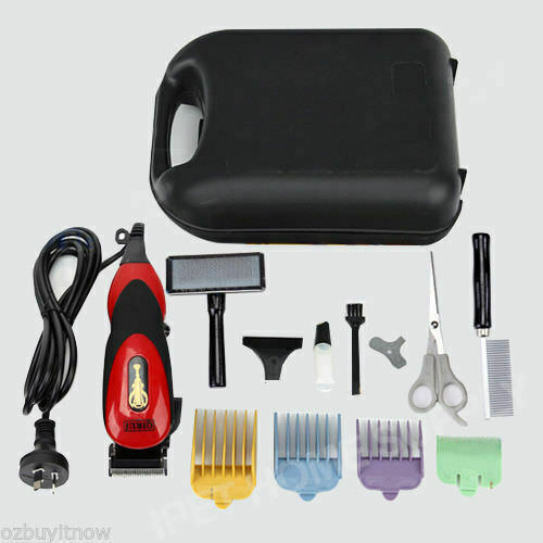 Cat Animal Hair Grooming Trimmer Electric Dog Pet Clipper Kit Blade Comb Set