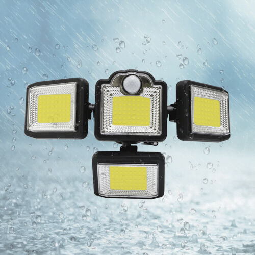 4 Head 192 LED Solar Lights Street Motion Sensor Light Garden Wall Security Lamp
