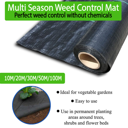 20/30/50/100m Weedmat Weed Control Mat Matting Woven Fabric Plant PE