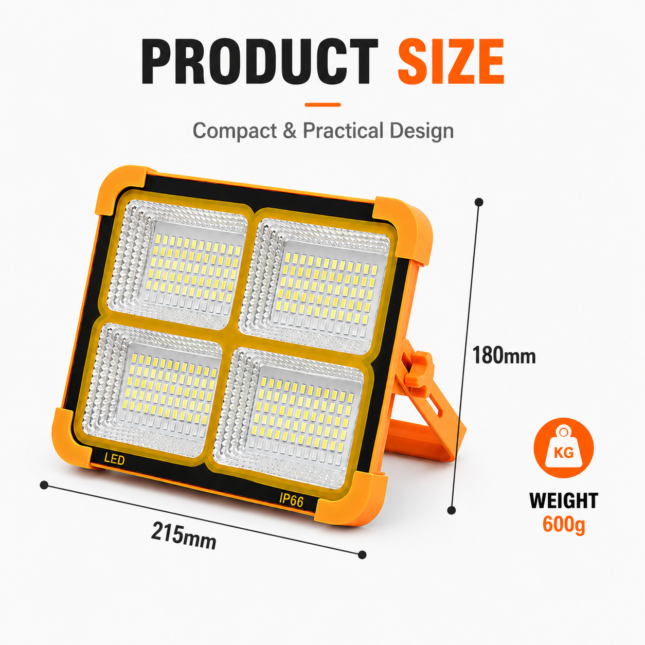 Portable LED Solar Work Light Magnetic Floodlight Camping Emergency Lamp