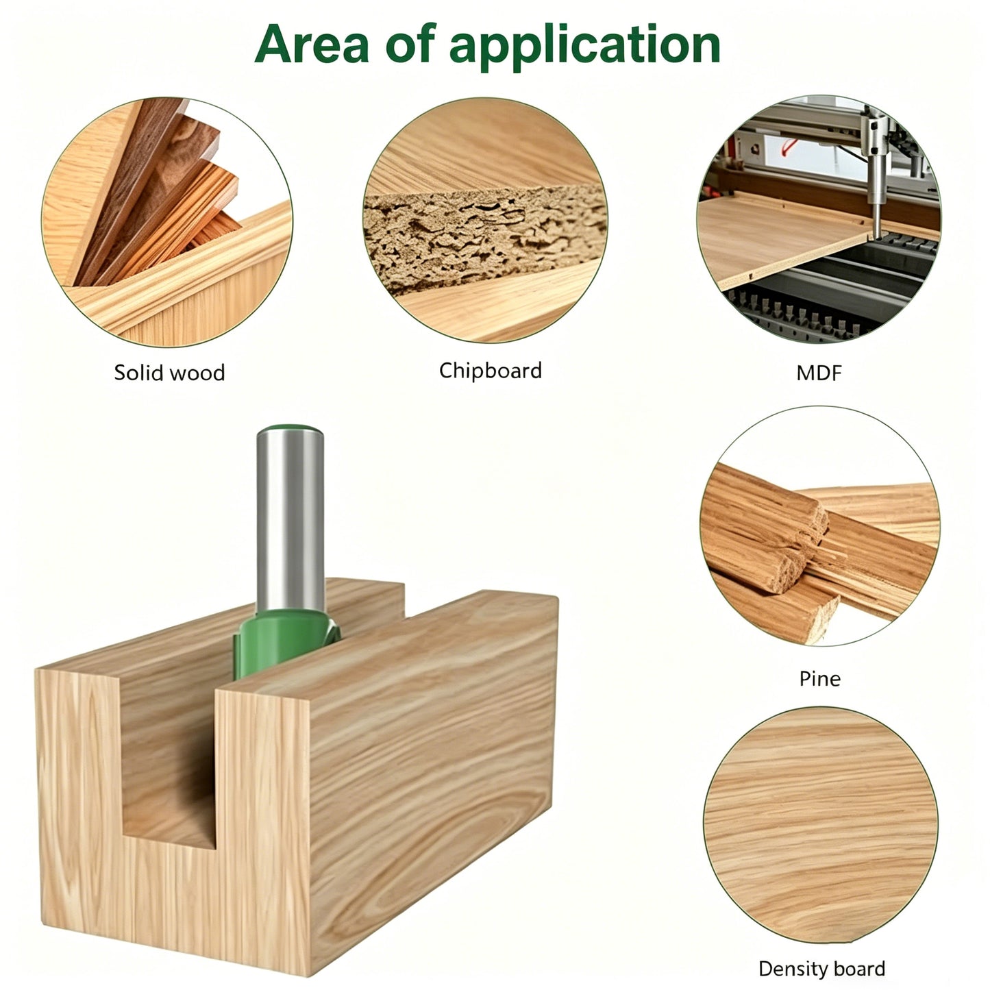 7PCS Router Bits Set 6mm Shank Blade Diameter: 3 / 4 / 5 / 6 / 8 / 10 / 12 mm Do