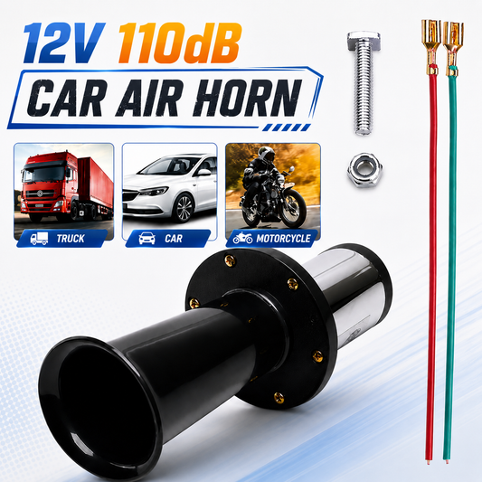 12V 110db Car Van Air Horn Klaxon Ahoooogah Sound Classic Boat claxon Truck