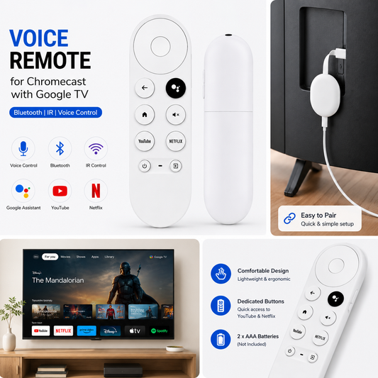 Replacement Google Chromecast TV Voice Remote Bluetooth IR G9N9N