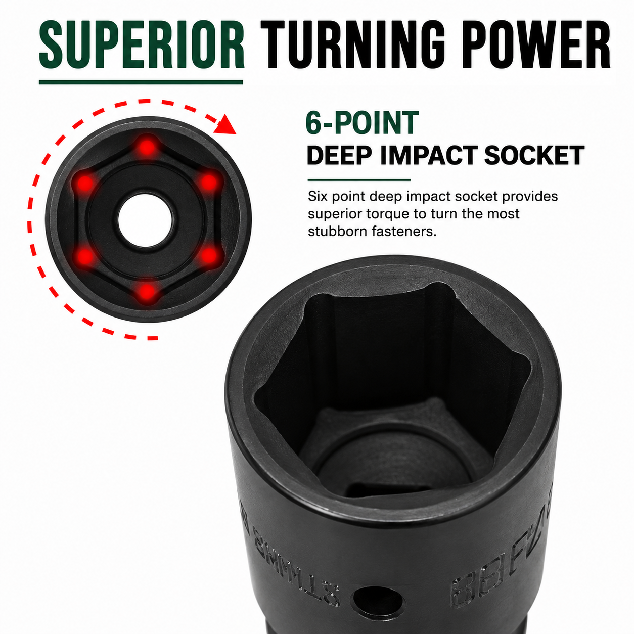 20PCS 8-32MM 1/2" Drive Deep Impact Socket Set CR-V Steel Metric Sockets Long AU