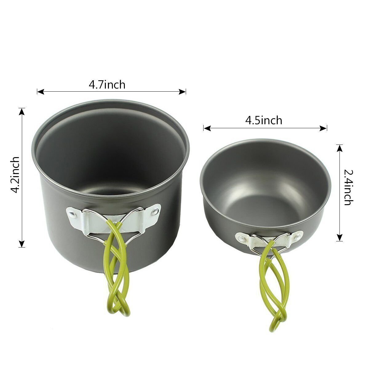 Outdoor Portable Camping Cookware Set Hiking Cooking Pot Gas Stove Tableware Kit