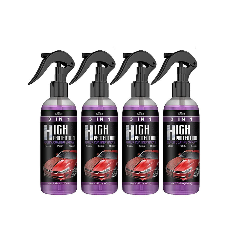 1/2/3/4X 3in1 High Protection Quick Car Coat Ceramic Coating Spray Hydrophobic