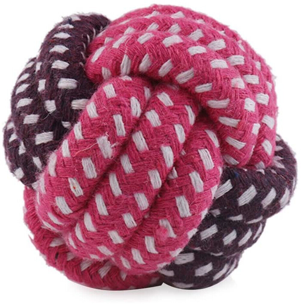 10x Pet Dog toys puppy toys Ball Tough Cotton Rope Durable Chew Teeth Clean Kit
