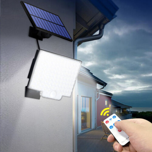 106 LED Solar Motion Sensor Light Outdoor IP65 Wall Security Garden Flood Lamp