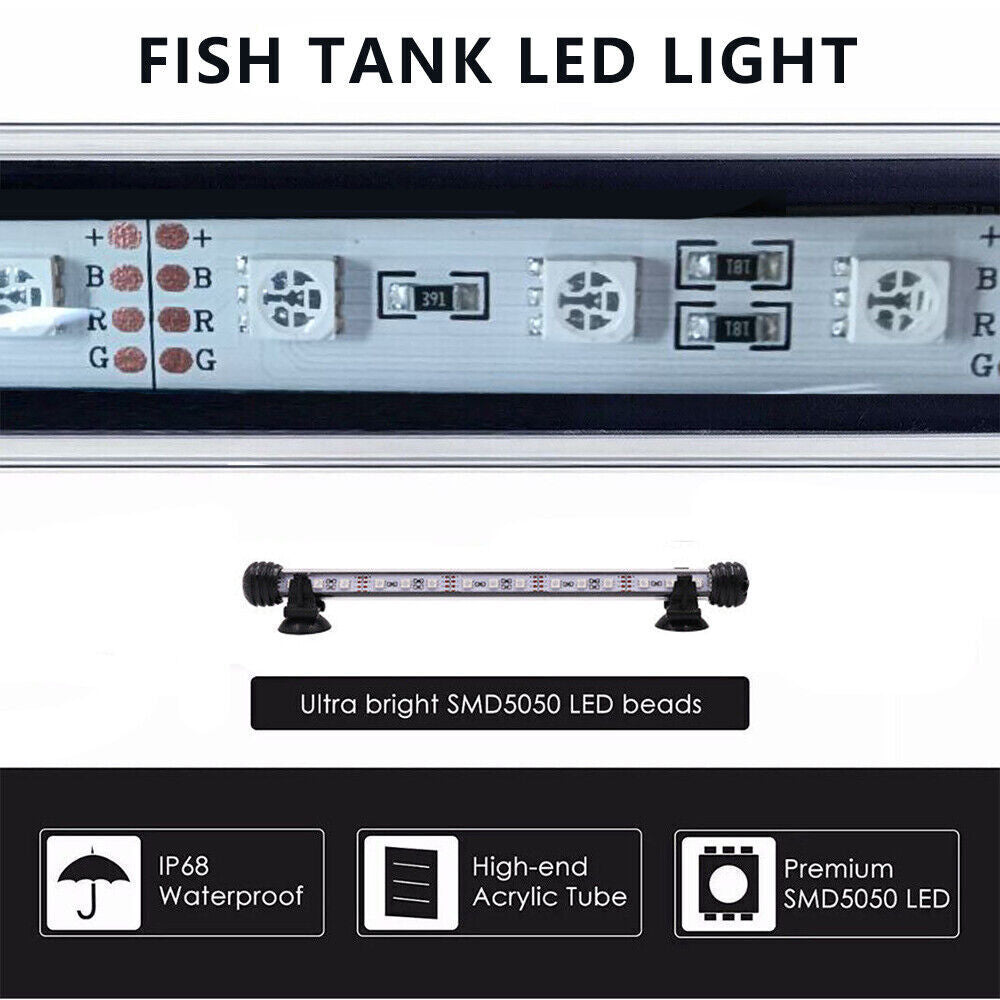 Aquarium Fish Tank Pond 5050 LED Strip RGB Lights Bar Lamp Submersible Light AU