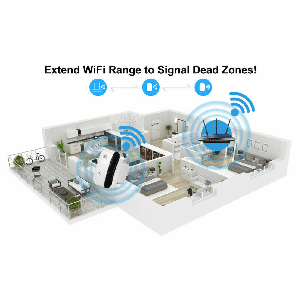 300Mbps Wifi Extender Repeater Range Booster Wireless-N 802.11 AP Router AU Plug