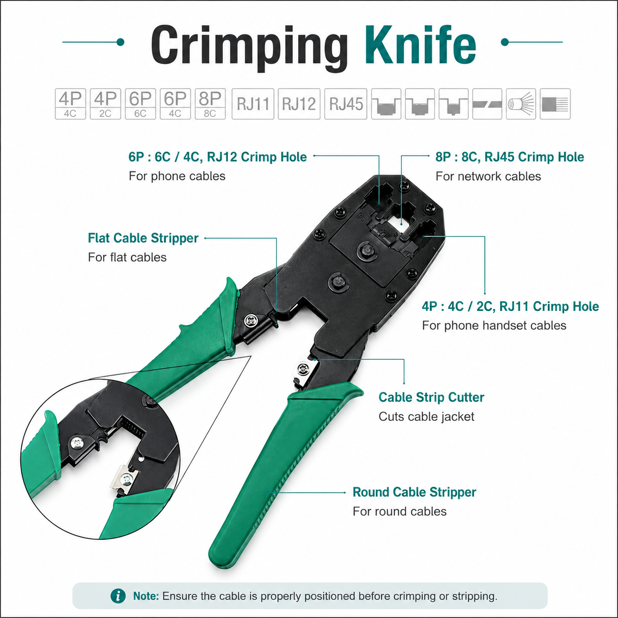 Analyzer Network Cable Tool Kit LAN Crimper Down Wire Stripper Cat5 6 RJ45 BAG