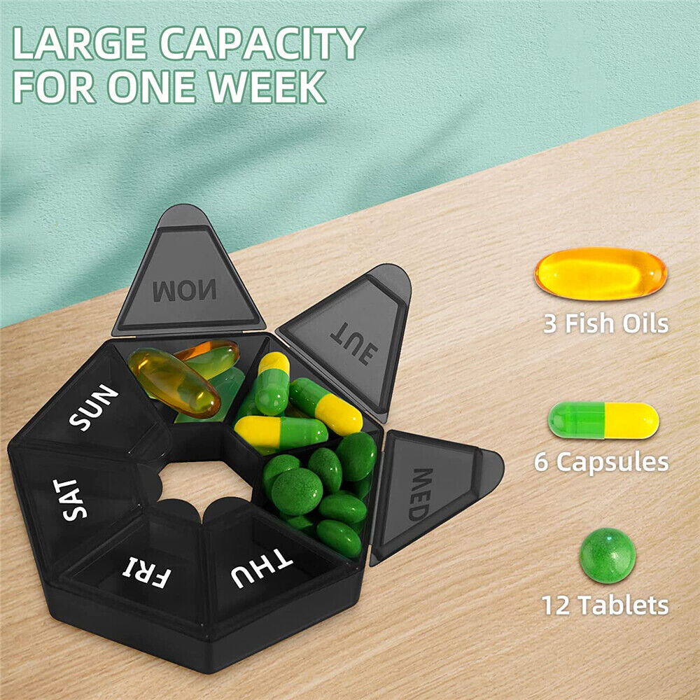 Weekly 7/14Day Tablet Pill Box Holder Medicine Storage Organizer Case Containers