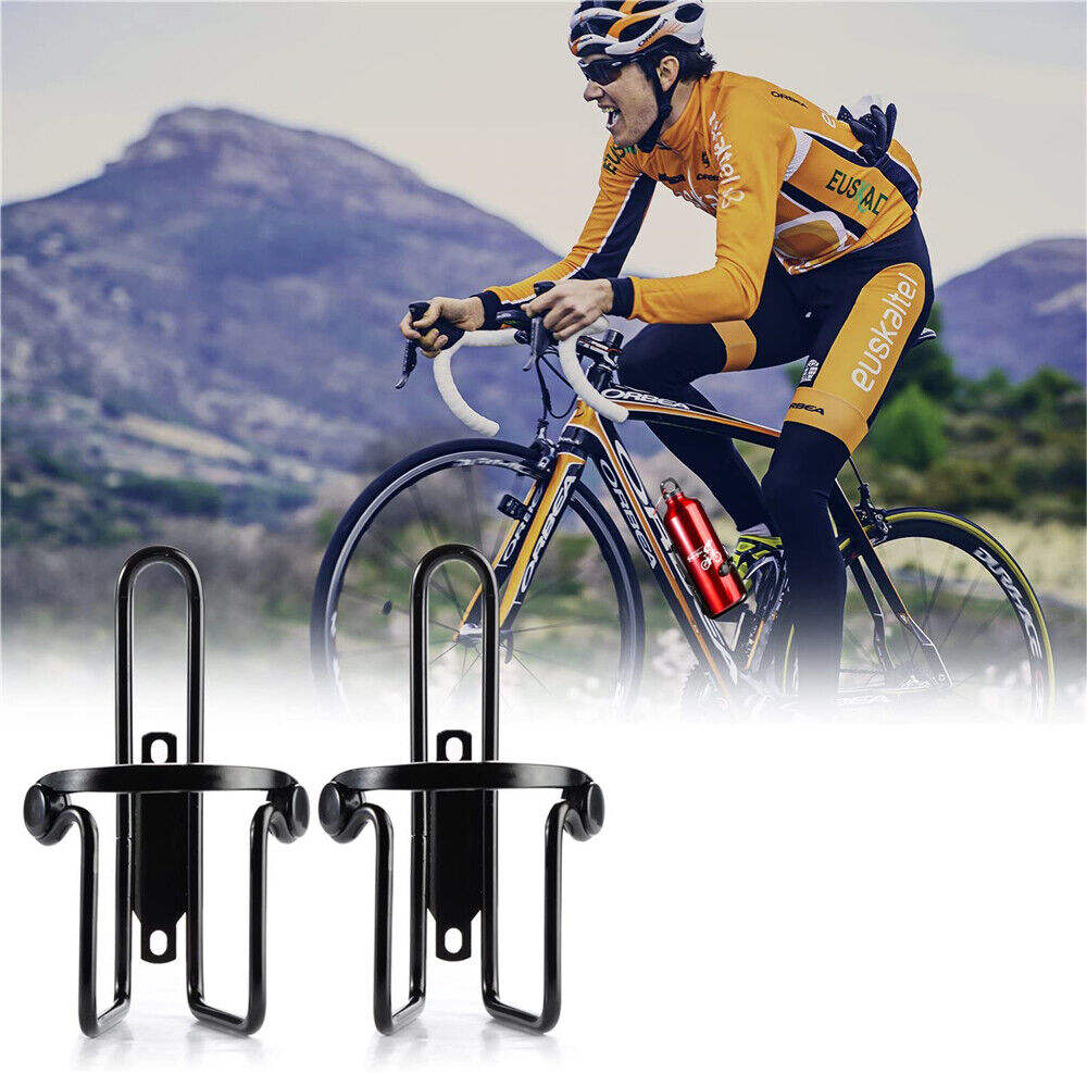 2x Aluminum Alloy Water Bottle Holder MTB Bike Bicycle Cycling Drink Rack Cage