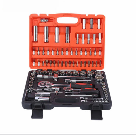 94pcs Other Vehicle Tools Ratchet Wrench Combo Car Repair Kit Socket Wrench Tool Hand Tool Blow Box + Color Box 94 10