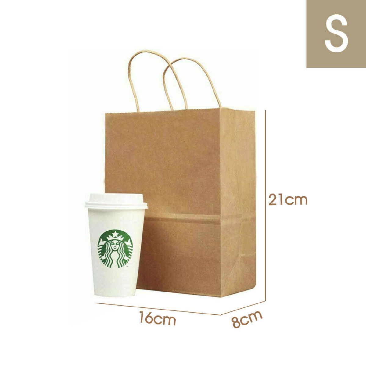 50pcs Bulk Kraft Paper Bags Gift Shopping Carry Craft Brown Bag with Handles AU