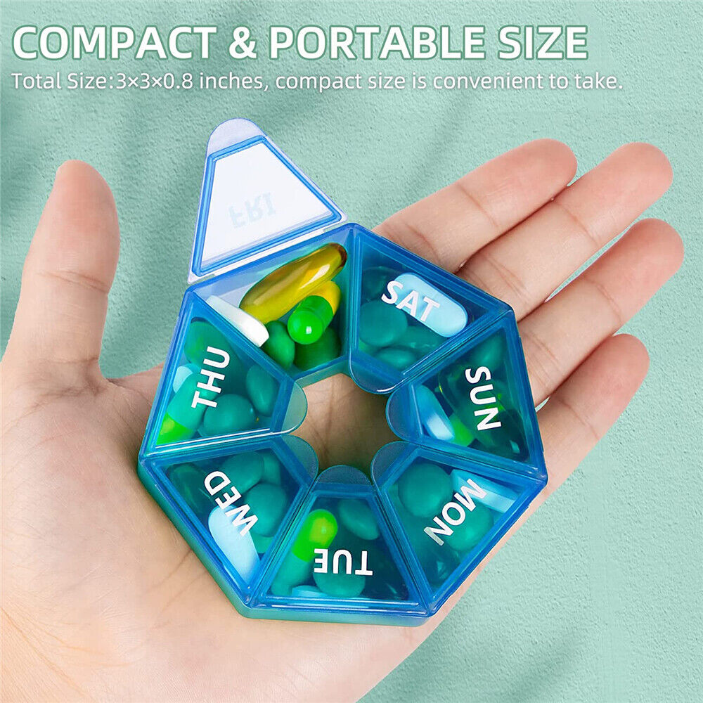 Weekly 7/14Day Tablet Pill Box Holder Medicine Storage Organizer Case Containers