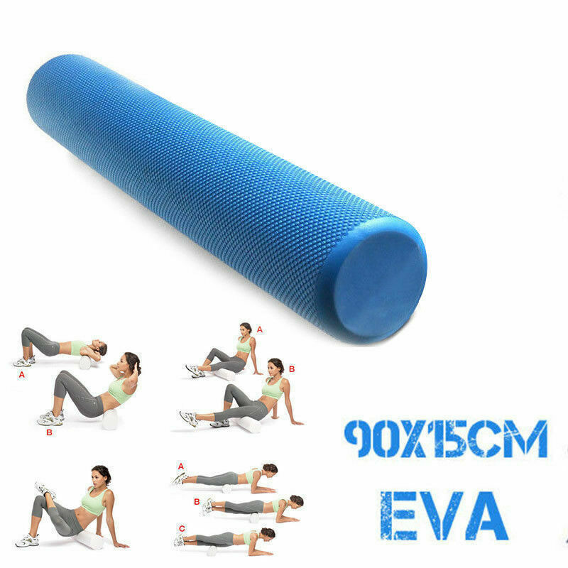 EVA PHYSIO FOAM AB ROLLER YOGA PILATES EXERCISE BACK HOME GYM MASSAGE 90x15cm