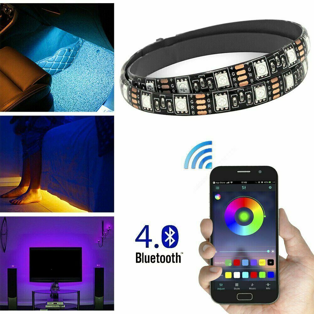 Bluetooth 3M/5M RGB LED Strip Lights 5050 5V USB Color Changing TV PC Back Light