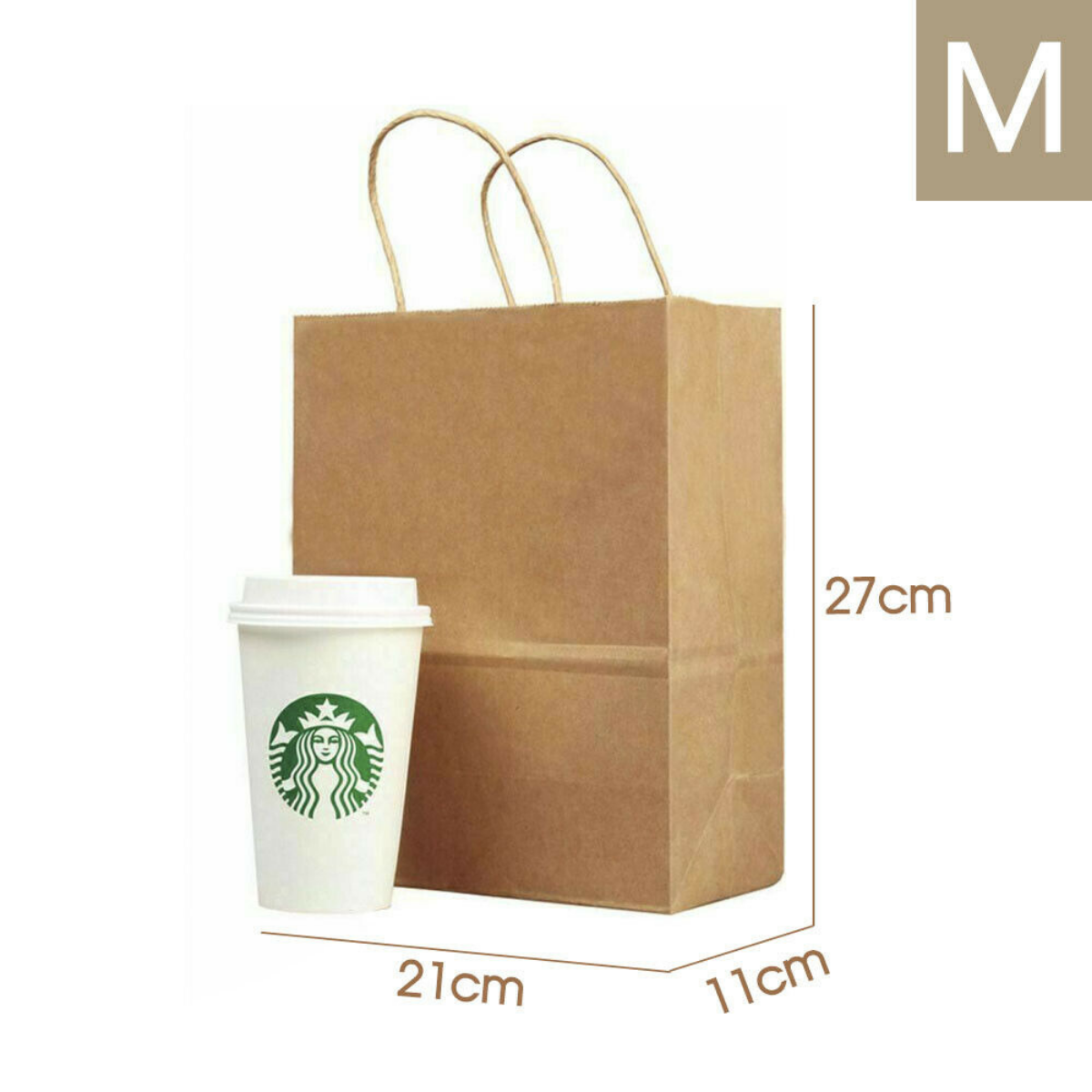 50pcs Bulk Kraft Paper Bags Gift Shopping Carry Craft Brown Bag with Handles AU