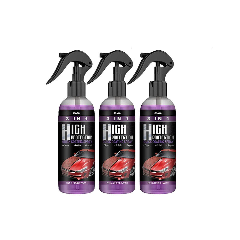 1/2/3/4X 3in1 High Protection Quick Car Coat Ceramic Coating Spray Hydrophobic