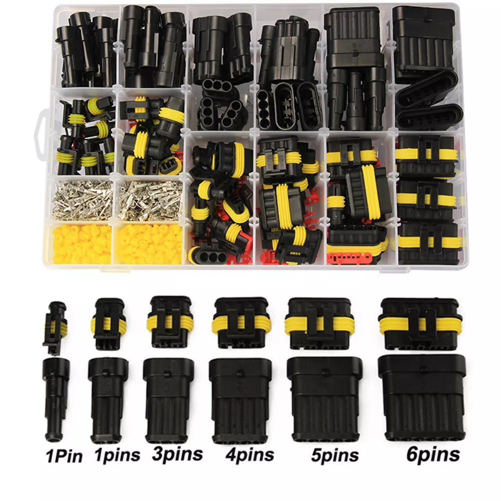 708Pcs Car Automotive Waterproof Electrical Wire Connector Plug 1-6 Pin Kit AU