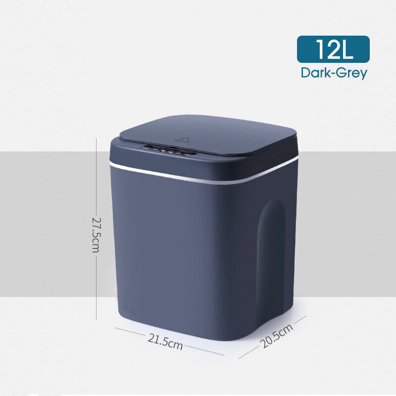 12-18L Smart Trash Bin Automatic Motion Sensor Rubbish Waste Bin Basket Toliet