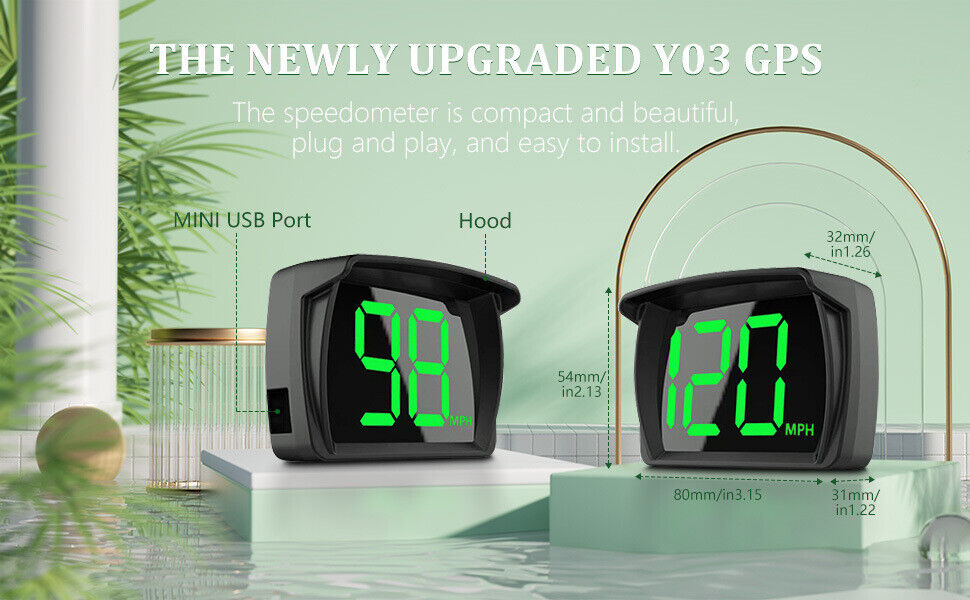 Car Digital GPS Satelite Speedo Speed Meter KMH HUD Head Up Display Universal