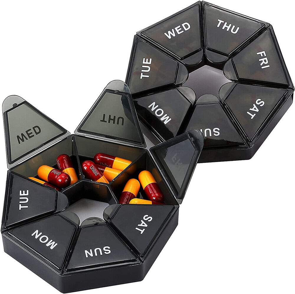 Weekly 7/14Day Tablet Pill Box Holder Medicine Storage Organizer Case Containers