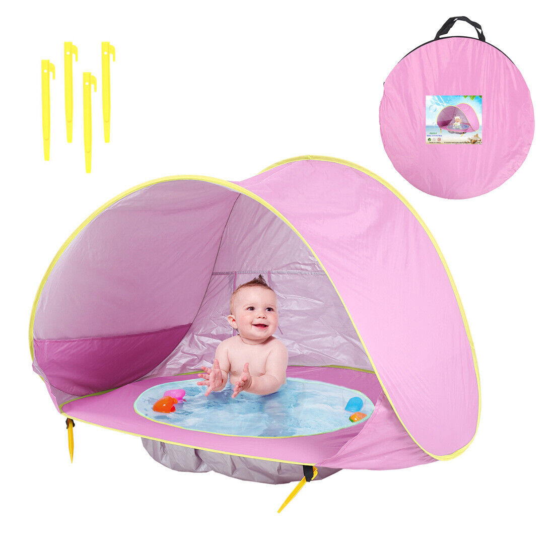 Outdoor Foldable Beach Tent Portable Sun' Shade Shelter Pool for Kids Baby Toys