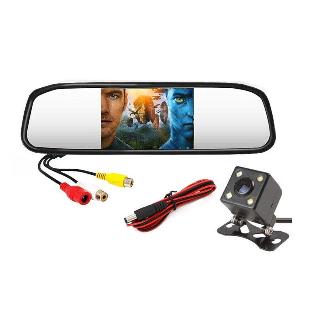 Reverse Camera Night Reversing Camera Rear View Mirror Kit Waterproof HD Monitor