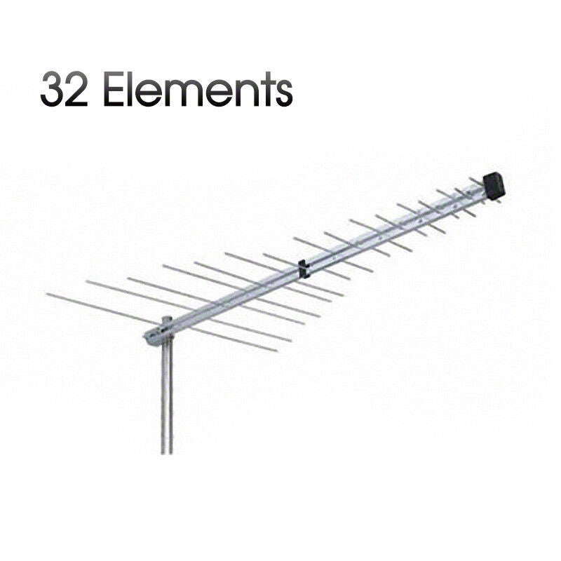 New TV Antenna 32 Element Log Periodic Outdoor UHF VHF FM HDTV Digital Aerial