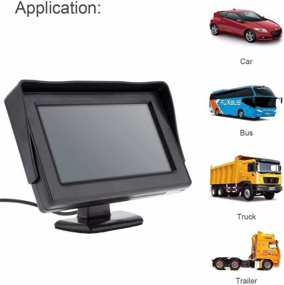 Reverse Camera Reversing Camera Rear Night Vision View Kit Waterproof HD Monitor