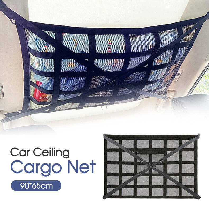 Universal Car Ceiling Storage Net Car Roof Cargo Net Mesh Storage Bag Campervan