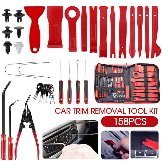 158xCar Trim Removal Tool Auto Hand Tools Pry Bar Dash Panel Door Interior Kits