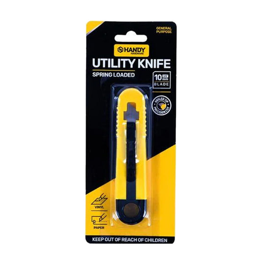 Handy Hardware Retractable Utility Knife Spring Loaded 10 Blades