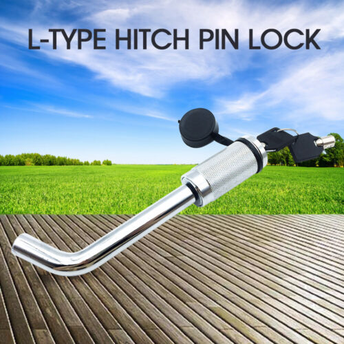 L-Type Hitch Pin Lock Security Tow Ball Bar Caravan Trailer Reciever Anti Theft