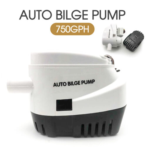 12V Boat Automatic Bilge Water Pump 750GPH Marine Submersible Float Switch AU