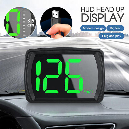 Car Digital GPS Satelite Speedo Speed Meter KMH HUD Head Up Display Universal