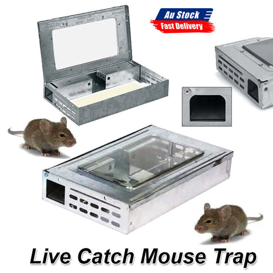Live Catch Mouse Mice Humane Safe Self Catching Metal Reusable Trap AU POST