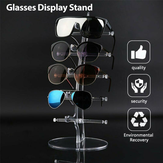 5 Pair Rack Show Sunglasses Glasses Display Stand Holder Plastic Counter