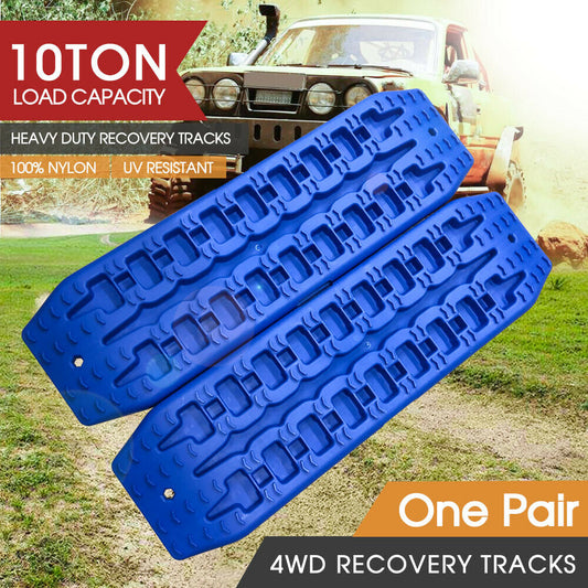 NEW Pair Recovery Tracks Sand Track 2pc 10T Sand / Snow / Mud Trax 4WD Blue