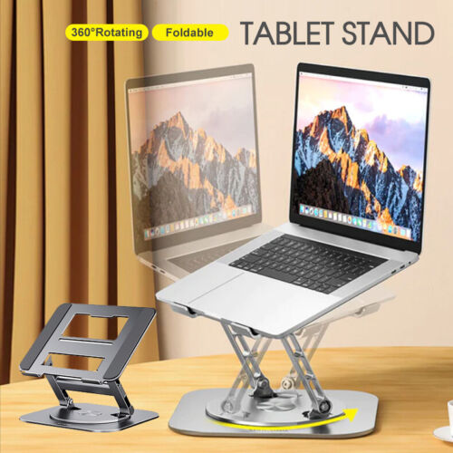 Adjustable Laptop Stand 360 Rotating Ergonimic Foldable Laptop Riser for Desk