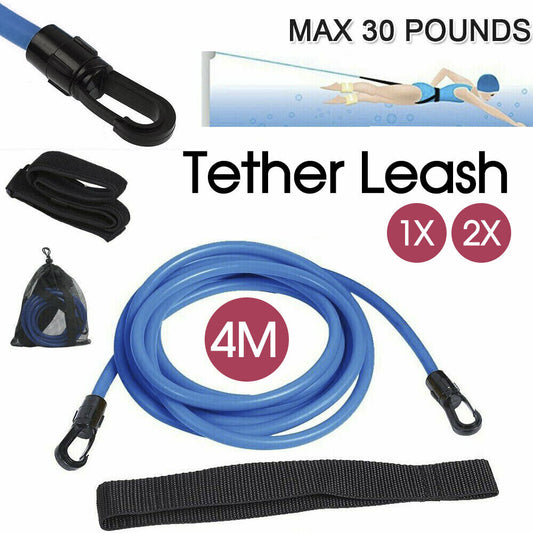 4M Swim Trainer Belt Swimming Resistance Tether Leash Pool Training Harness
