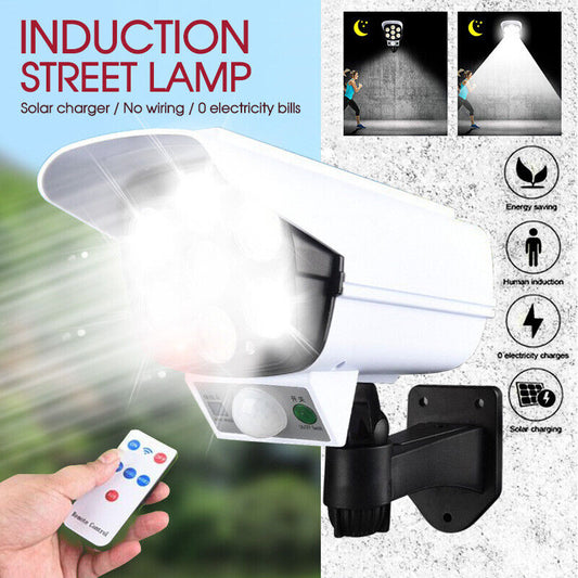 Sensor Solar Outdoor Camera LED Light Fake Security CCTV Cam with Motion Dummy