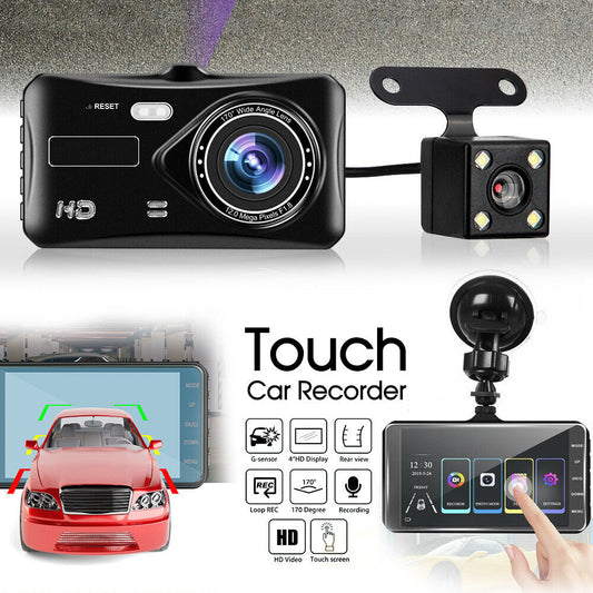 1080P Car Dash Camera Video DVR Recorder Front and Rear Night Vision Dual Cam