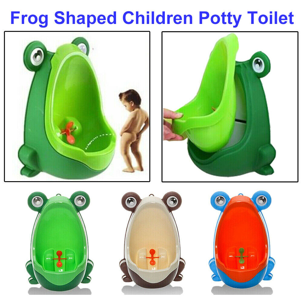 Kid Baby Potty Toilet Training Cute Frog Shaped Bathroom Urinal Boys Pee Trainer